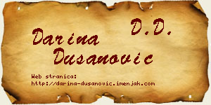 Darina Dušanović vizit kartica
